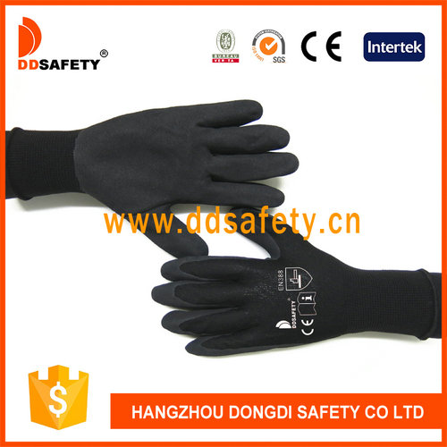 Black nylon with black nitrile glove